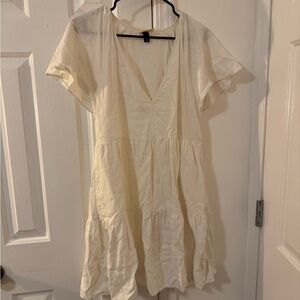 Universal Thread Cream V-Neck Dress